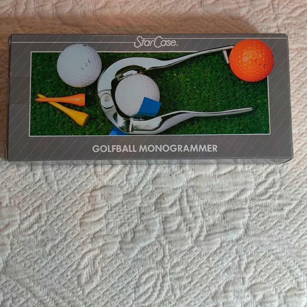 Star Case Golf Ball Monogrammer Vintage 1986 E&B Giftware, Inc
